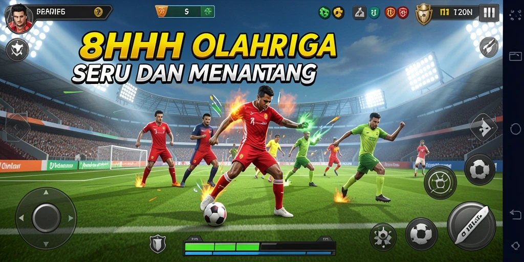 Tampilan gameplay seru dalam permainan olahraga 8HHH.