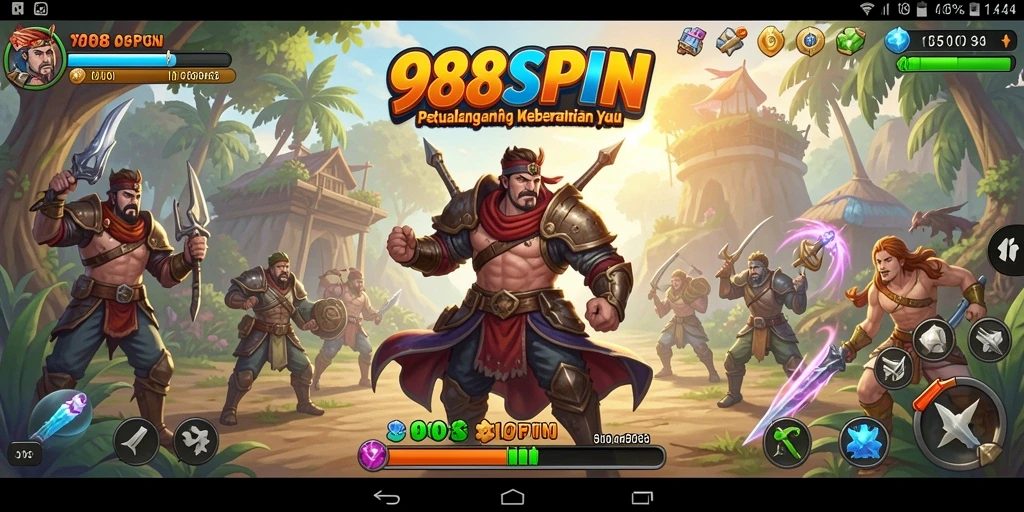 Screenshot gameplay 988SPIN yang menampilkan aksi petualangan yang mendebarkan.