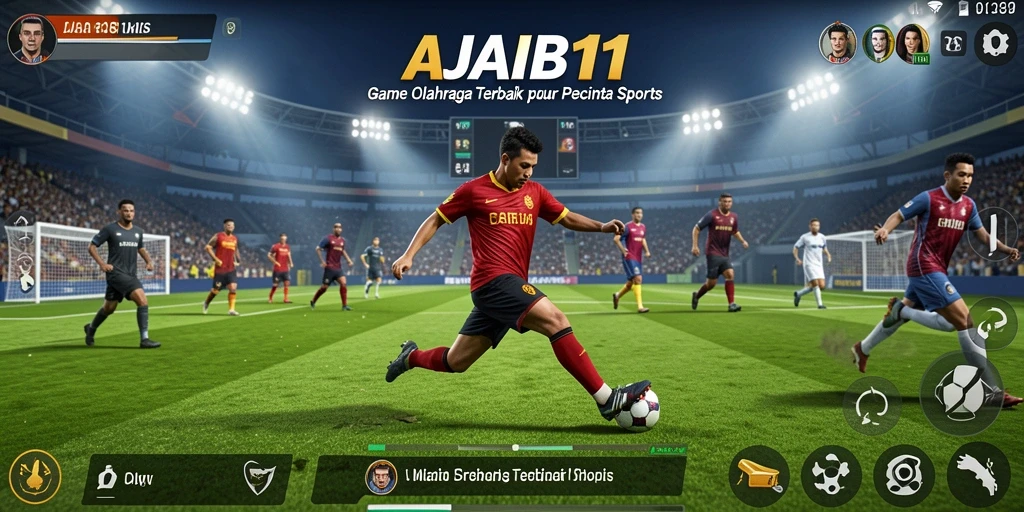 Tampilan gameplay seru dan interaktif dalam AJAIB11.