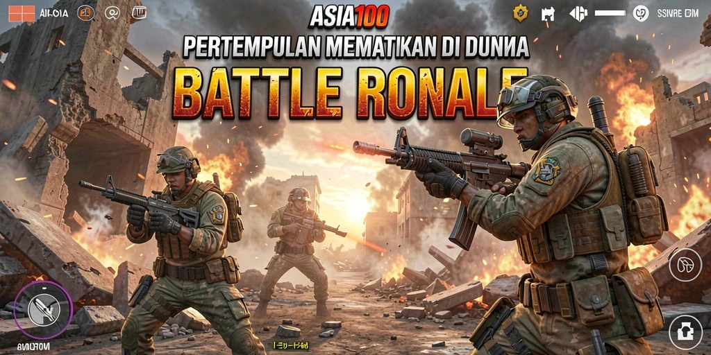 Tampilan gameplay intens dalam pertempuran Battle Royale