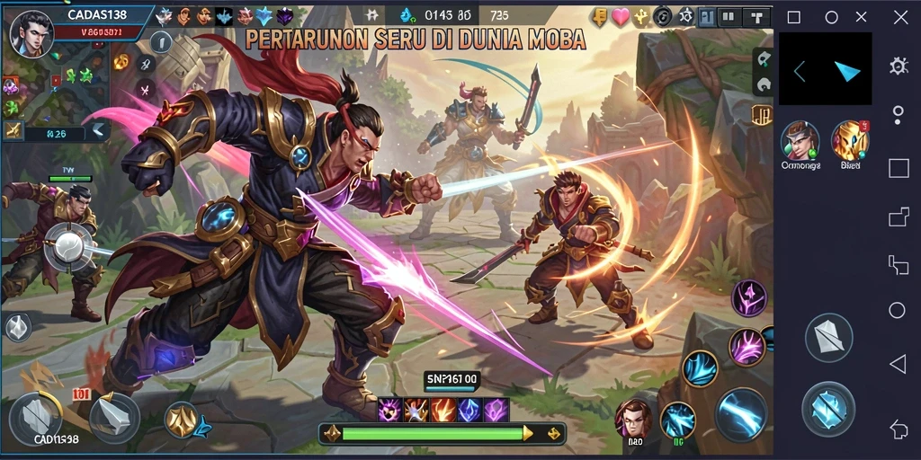Gameplay seru dan mendebarkan dari CADAS138 saat bertarung di arena.