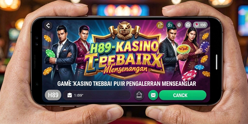Tampilan gameplay seru di aplikasi H89 dengan elemen kasino menarik.