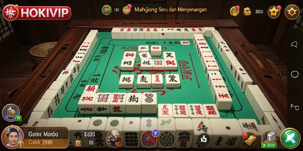 Tampilan utama gameplay HOKIVIP yang seru dalam permainan Mahjong.