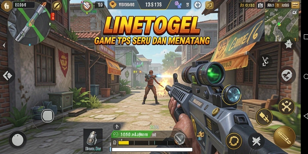 Screenshot gameplay LINETOGEL menampilkan aksi mendebarkan dan strategis.