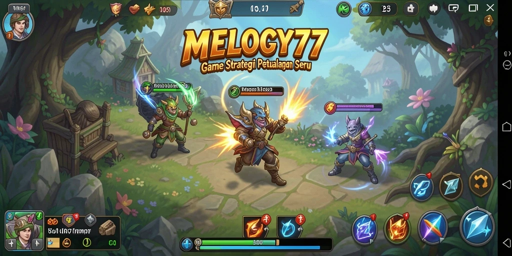 Tampilan gameplay seru dari game SLG MELODY77.
