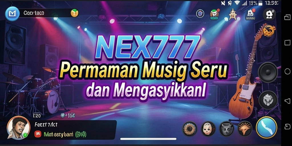 Screenshot gameplay NEX777 menampilkan aksi musik yang seru.