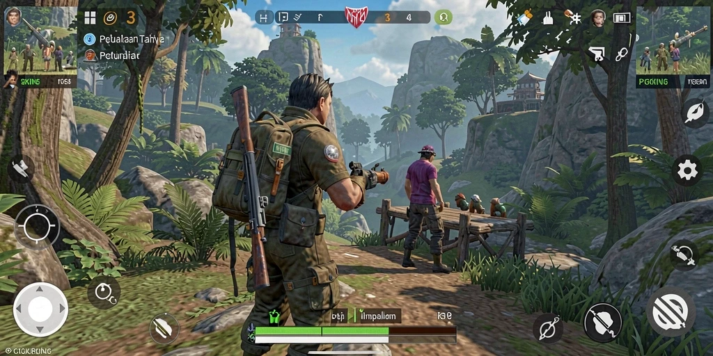 Tampilan gameplay PGKING yang menakjubkan dalam dunia Open World.