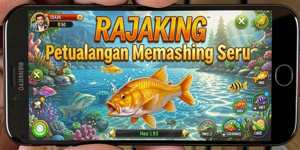 Tampilan menarik dari gameplay memancing yang seru di RAJAKING.