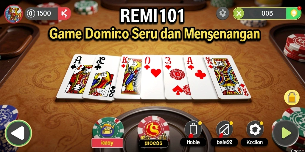 Tangkapan layar gameplay seru dari REMI101 dalam aksi permainan Domino.