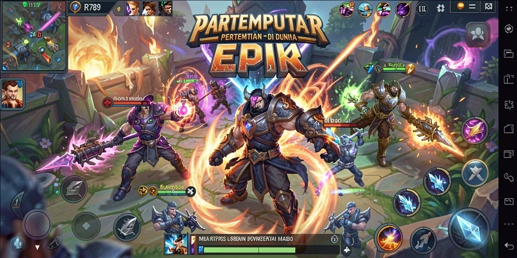 Gameplay seru dari RR789 yang menampilkan pertarungan tim strategis.