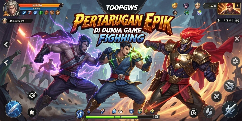 Gameplay seru TOOPGWS dalam aksi pertarungan.