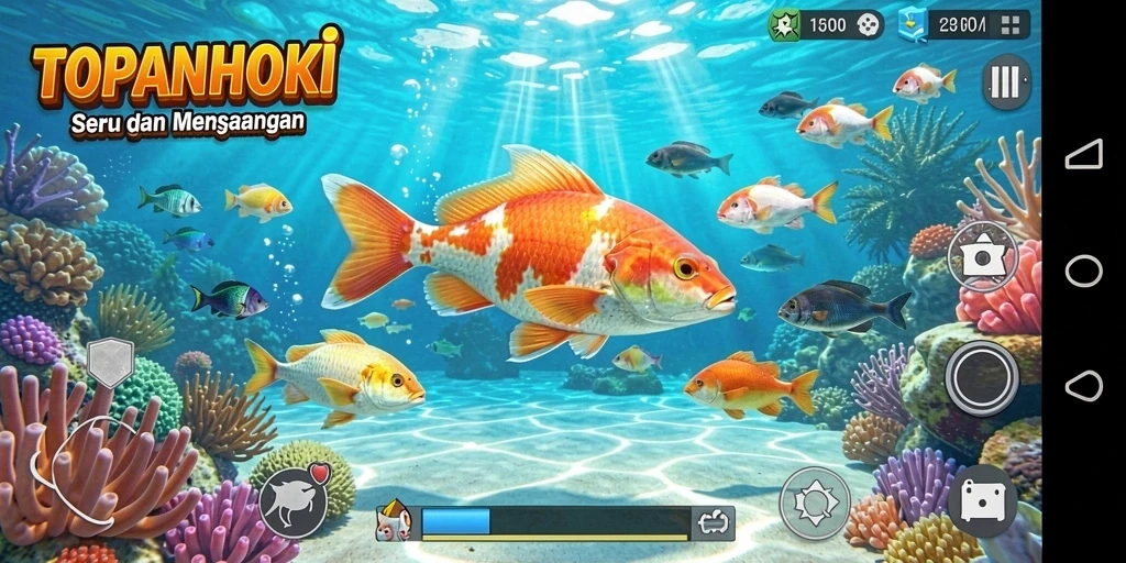 Tampilan gameplay Tembak Ikan yang seru di TOPANHOKI.