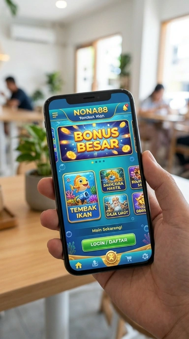 Tampilan utama aplikasi nona88 yang menawan.